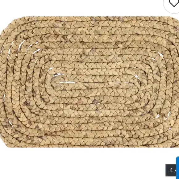 Rectangular Braided BrownWater Hyacinth Placemat - Set of 4GINGER BIRCH STUDIO